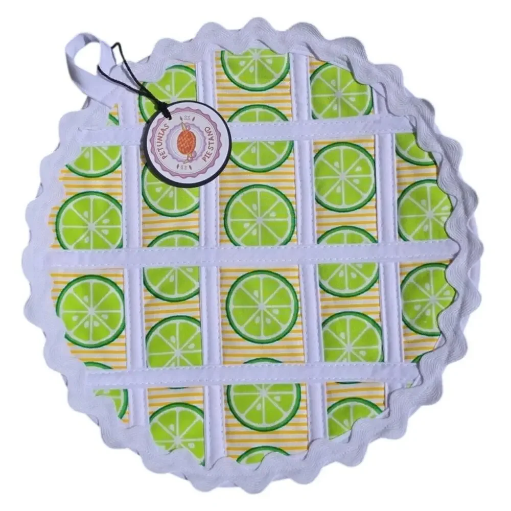 Key Lime Pie / Hot Pad / Potholder / Quilted Cotton / washable / 11